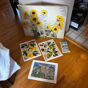 5 Piece Artwork Grouping (Canvas Sunflowers and More) - L194