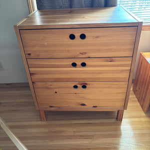 Vintage IKEA Pine 3 drawer dresser - L505