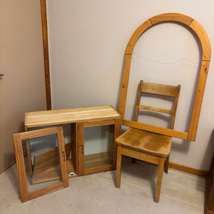 As is Wooden furniture grouping - L529