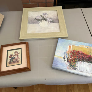 3 piece Vintage art grouping- L660