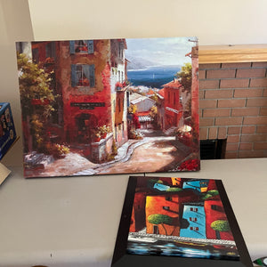 2 piece bright artwork grouping - L665