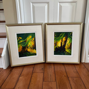 Pair of 2 Jean Fosbrooke framed original paintings - M676