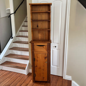 70” tall vintage soldi wood cabinet - M675