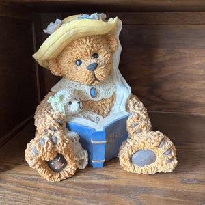 9” Tall Sweet teddy bear figurine (resin) - O509