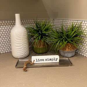 Home Decor Grouping(artificial plants, leaf stoneware vase and more) - J421