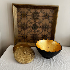 Home Decor Grouping (black and gold decor) - J436