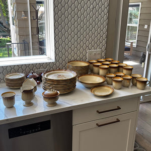 Set of 53 vintage stoneware Mikasa dishes - J457