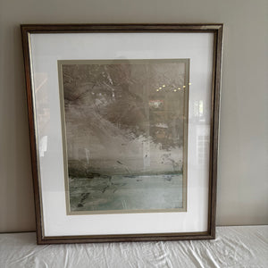 29” x 25” Black and white print Eastern shore print - J464