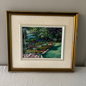 17” x 15” framed original painting Calais Roadside - J478
