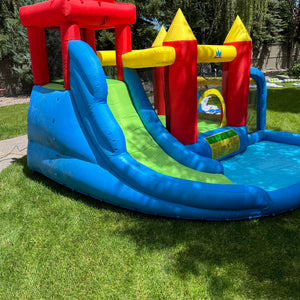 Dortala inflatable bounce house castle, 6 in 1 water water fun with pump - J538