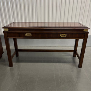 Vintage Kroehler solid wood  sofa table/hall table/ entry table with 2 drawers - U614