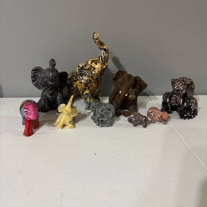 Home Decor Grouping (ceramic and more elephants) C822