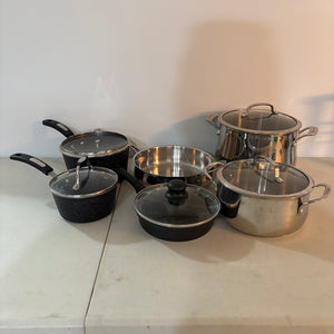 Kitchen Grouping (lidded pots, stainless steel and more) C830