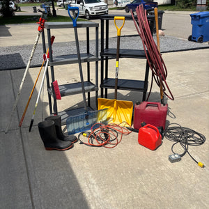 Garage Grouping (plastic shelving and more)- C853