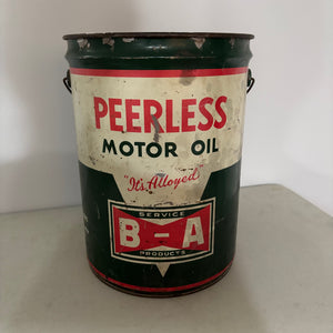 Vintage Peerless 5 gallon Motor Oil bucket - C862