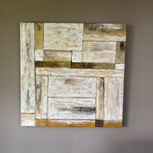 40” x 40” Modern canvas artwork (brown tones) - S606