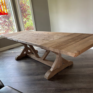 Restoration Hardware SALVAGED WOOD X-BASE RECTANGULAR EXTENSION DINING TABLE - S607