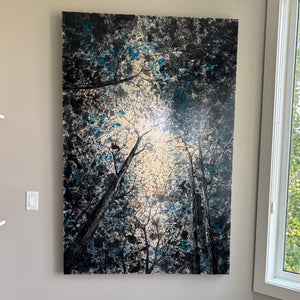 60” x 40” Canvas artwork (sky through trees ) - S612