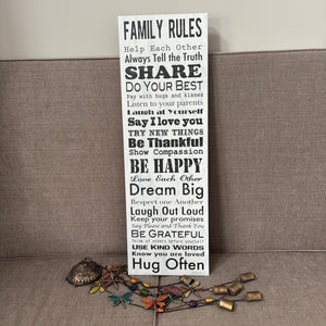 Home Decor Grouping (family rules sign and more) S633