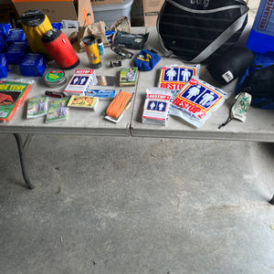 Camping Grouping (water jugs and more) S706 ***table NOT included