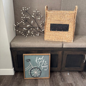 3 Piece Home Decor Grouping (bicycle rope art and more) S638