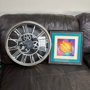 Home Decor Grouping(clock and artwork) S641