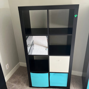 Ikea brown/black Kallax shelf-S725