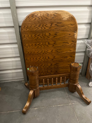 As is solid wood dining table with 2 leaves - U841