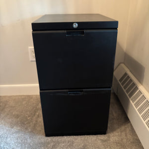 C702 Black metal two drawer filing cabinet(38" x 43")