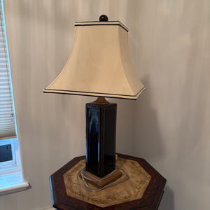 C705 Vintage table lamp with black ceramic base (28" high)
