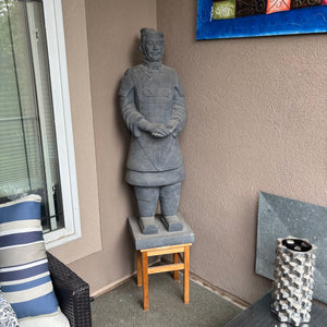 C713 Nearly Natural Warrior Stone Statue (67" high)