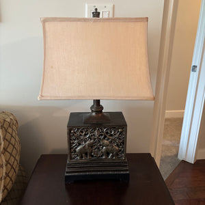 C719 Table lamp with ornate metal base (23” tall)