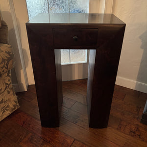 C725 Vintage Petrified Wood End Table (21" x 33" high)