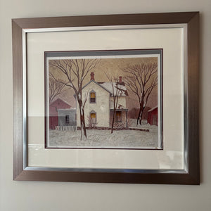 C774 "Farmhouse" framed print by AJ Casson (29” x 37”)
