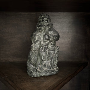C795 8” tall Wolf Inuit figure (mother and child)