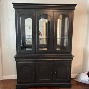 C820 Grey China cabinet with glass shelves