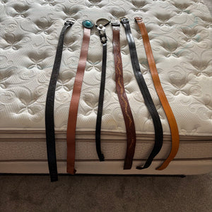 C830 Set of 6 vintage western style leather belts