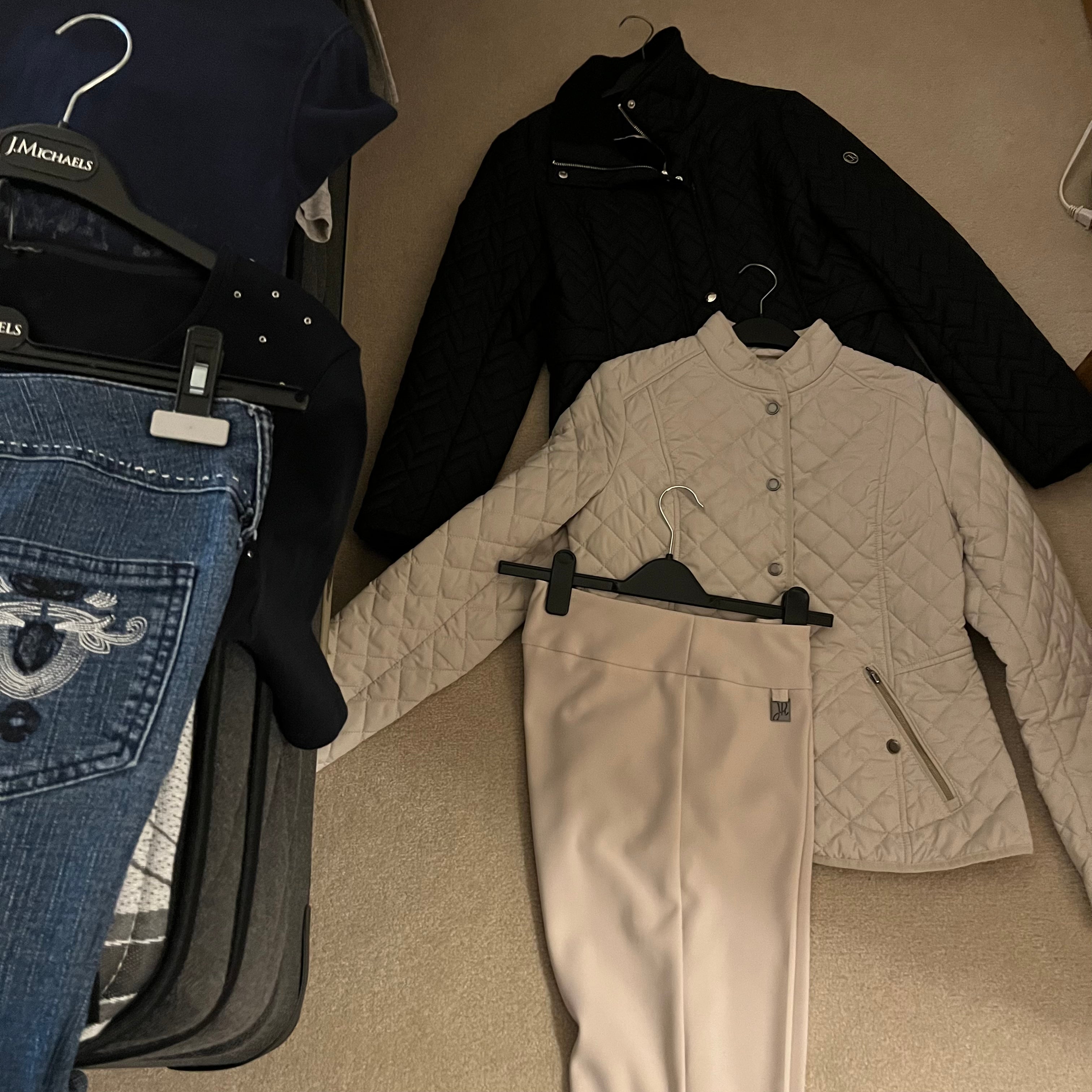 E529 Womens Clothing grouping (tops and bottoms, Picoune, Bella+Canvas and more)