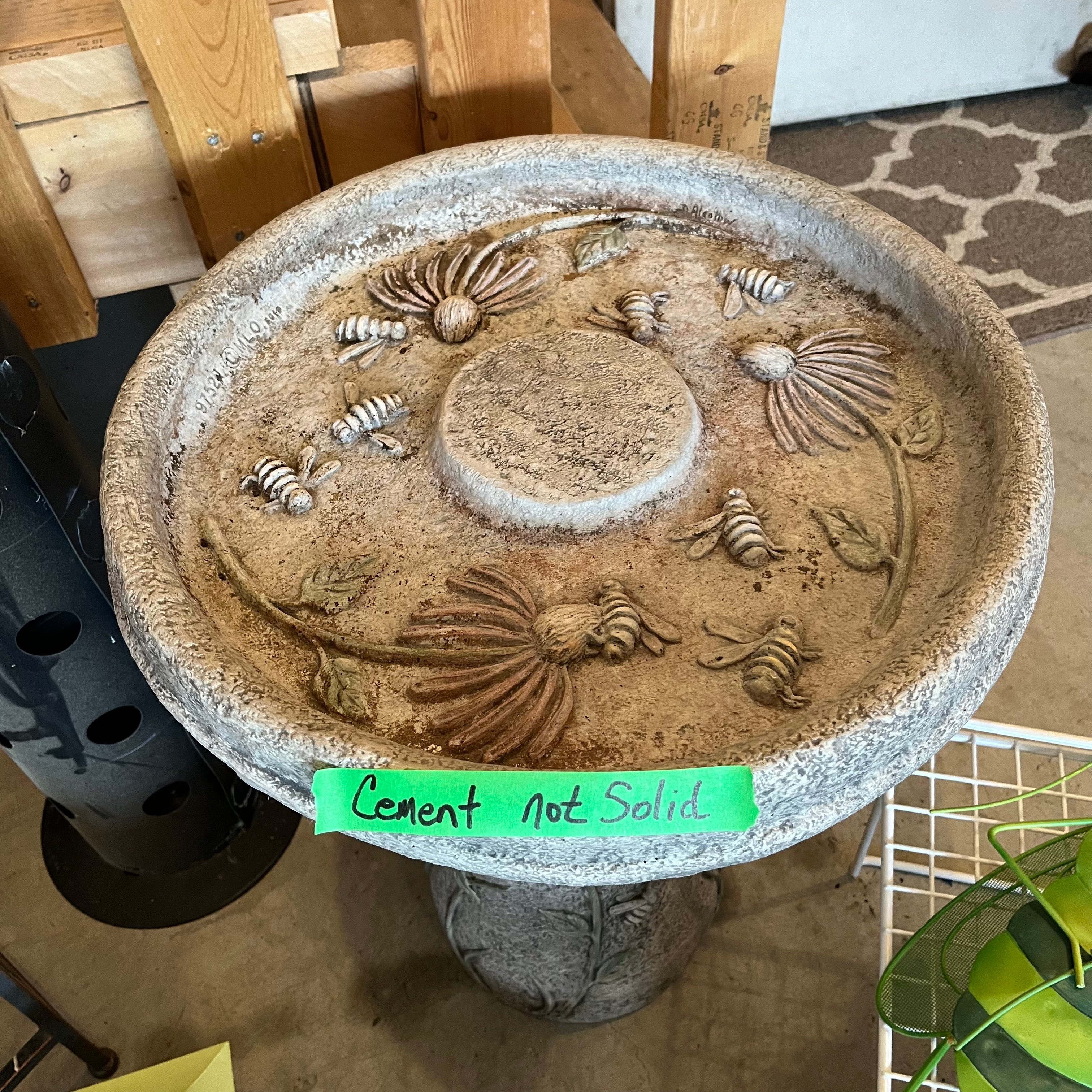 E534 Garden Grouping (bird bath has some damage)