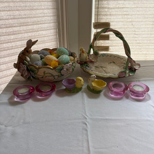 W576 Fitz and Floyd Easter collectibles and more grouping