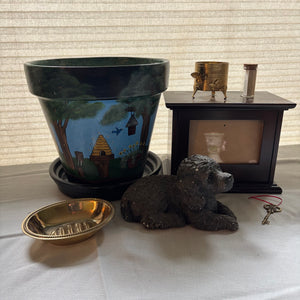W577 Decor and more grouping (hand painted pot and more)