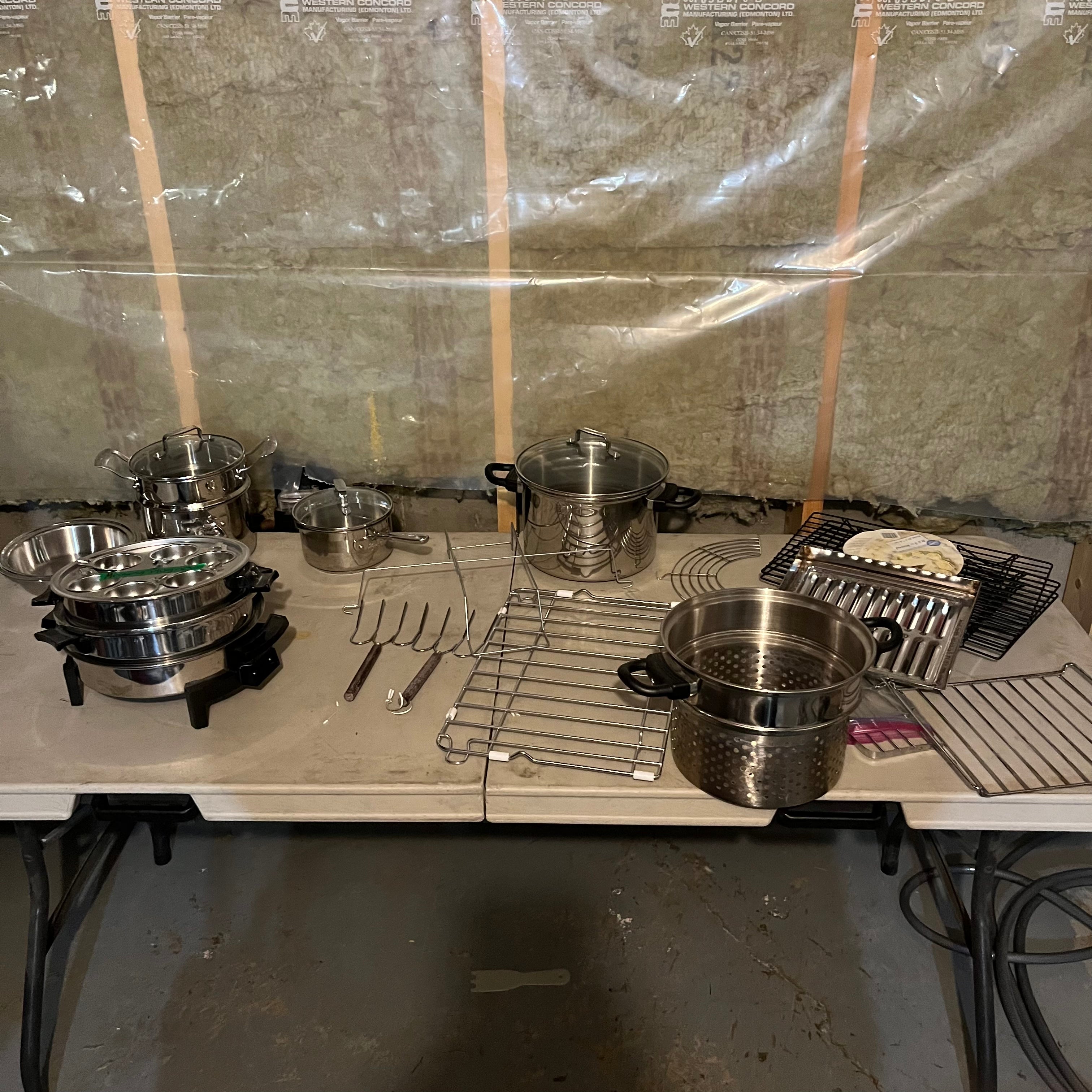 W703 Kitchen Grouping (egg poacher as is) ***table not included