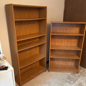 W574B 2 Simple bookcase (taller has a bowed shelf)
