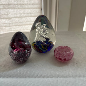 W587 Art Glass Paperweights grouping
