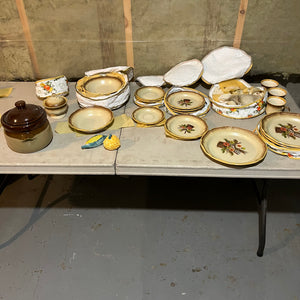 W719 Vintage Dinnerware and more grouping (table not included)