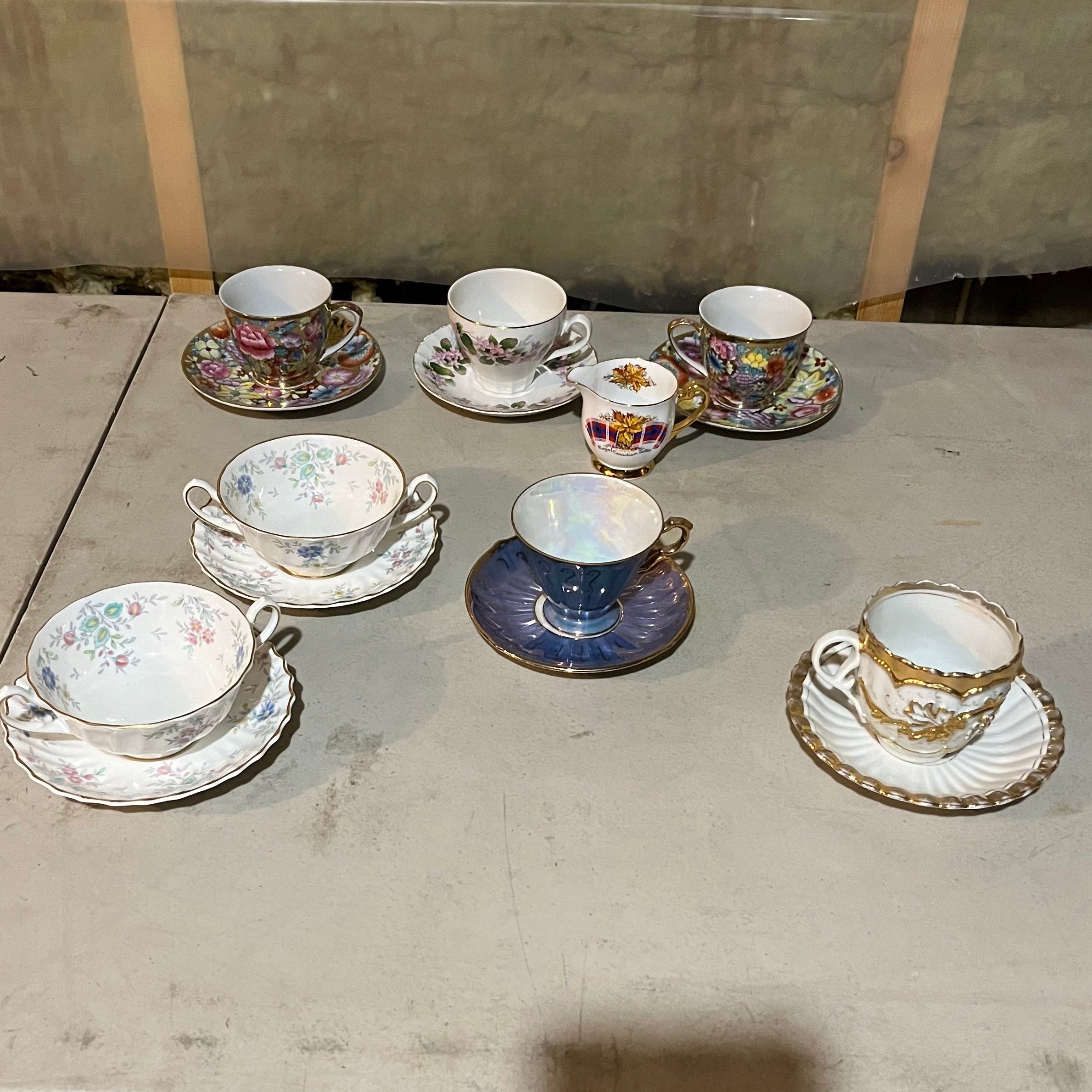 W721 Vintage Teacups and more grouping