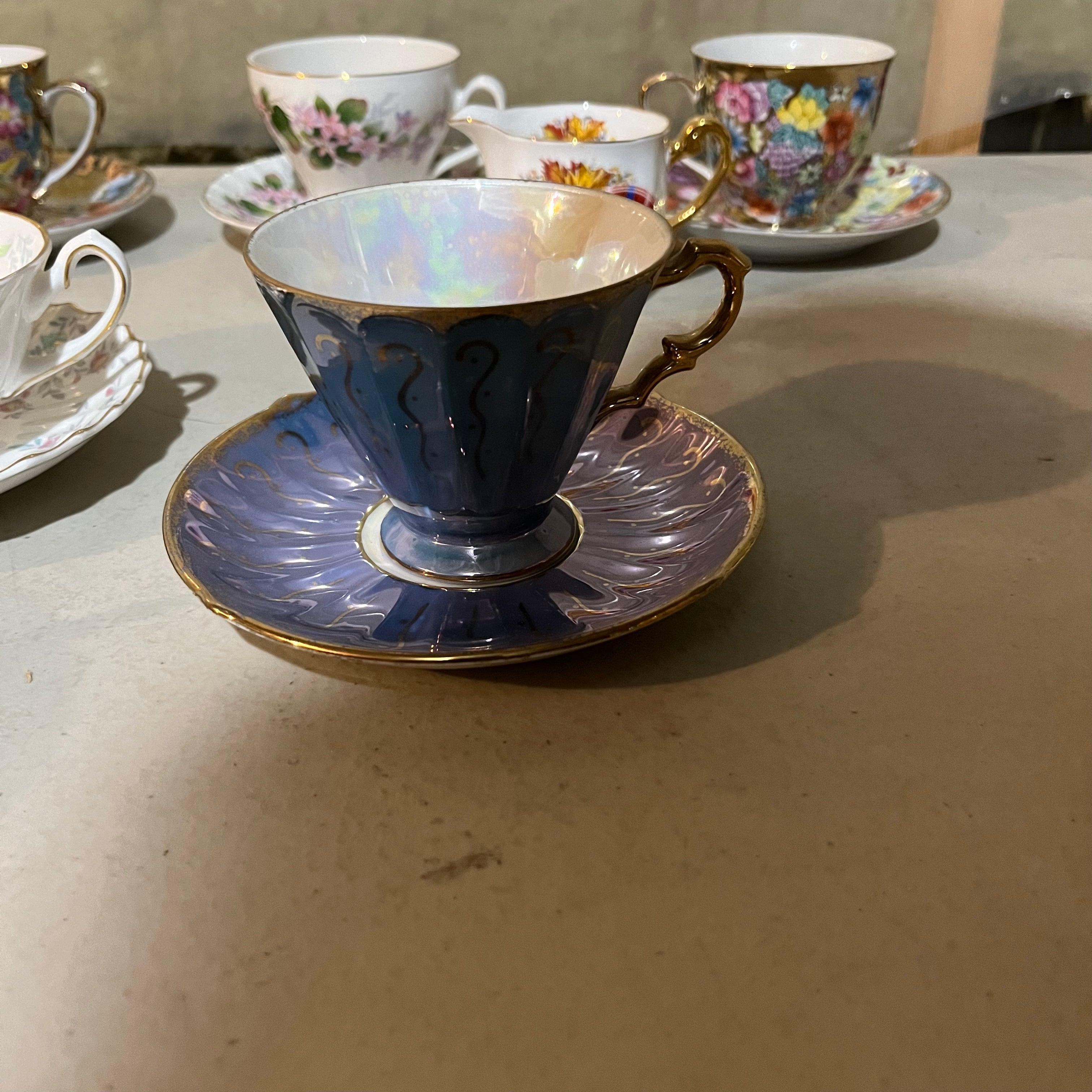 W721 Vintage Teacups and more grouping