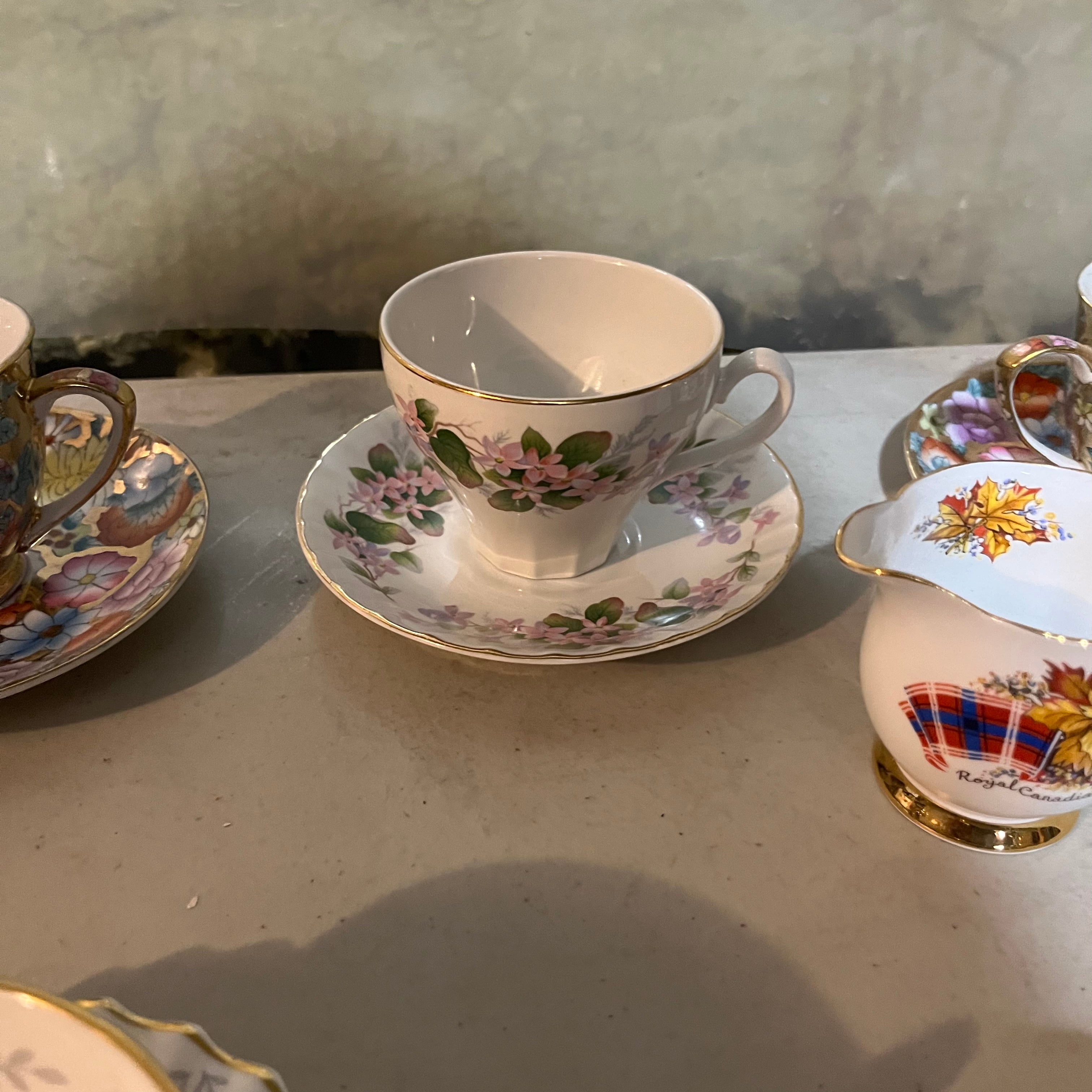W721 Vintage Teacups and more grouping