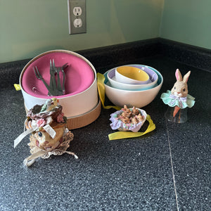 W601 Easter Decor Grouping (pastel bowls and more)