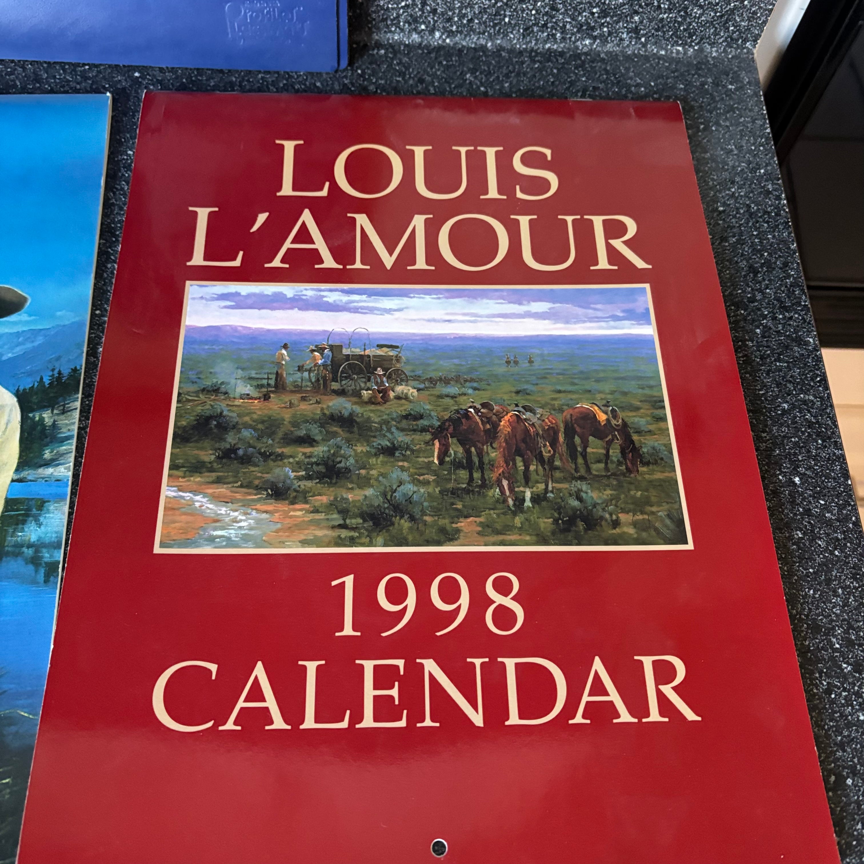 W606 Vintage Collectibles Grouping (Louis Lamour calendar and more)